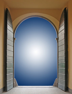 opened door