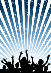 Happy people having fun at discotheque