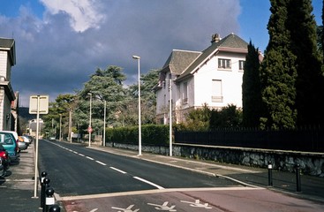 Rue à Chambéry, Savoie, France.