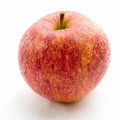 A fresh red wet apple