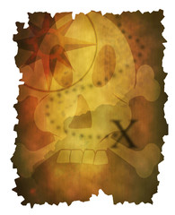 Obraz premium Old paper treasure map