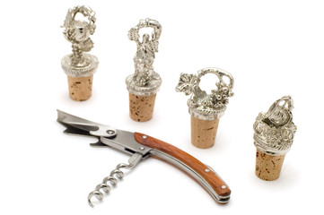 object on white: tools - wine cork and stopper