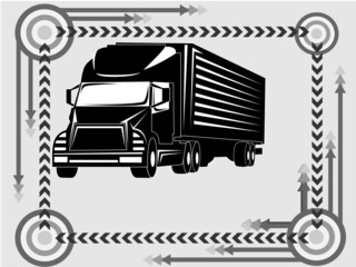 truck transport icon and background