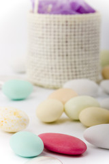 sugar-coated almonds