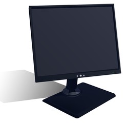 LCD monitor - colored illustration