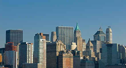 Fototapeta na wymiar scycsrapers na dolnym Manhattanie, Nowy Jork, USA