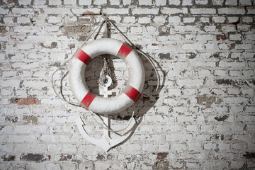 bouée ancre marine mer cordage brique bateau