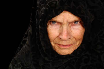 Amazing Portrait of a Elderly Russian Peasant Woman - 6460310