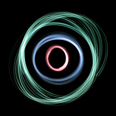 Three circle physiogram in red, green and blue.