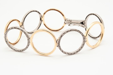 Chain circle on white background