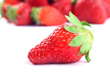 Isolated fruits - Strawberries on white background