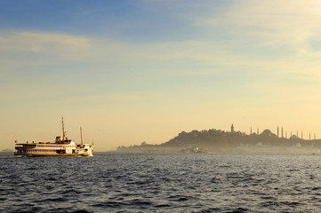 Ferry in the Bosphorus ( Istanbul/Turkey )...