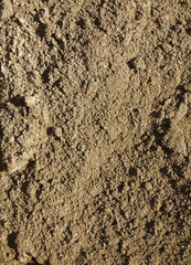 Close up of soil dug up from a garden.