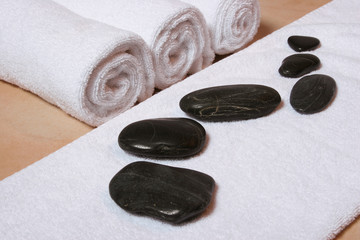 Hotstones with towel