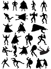 Collection of 25 Superhero Silhouettes