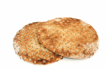 Pita bread isolated on white