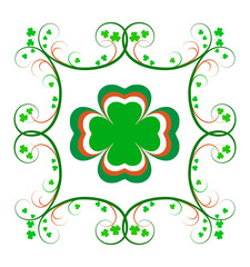 Irish Shamrock Square Frame