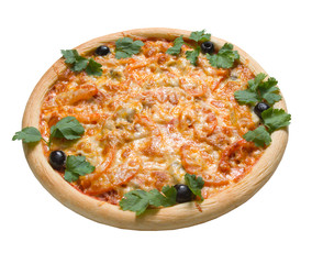 Pizza and italian kitchen. Studio. Isolated 