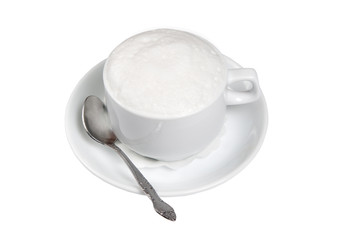 Close-up of a delicious cup of coffee isolated 