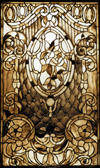 Vintagel stained-glass window
