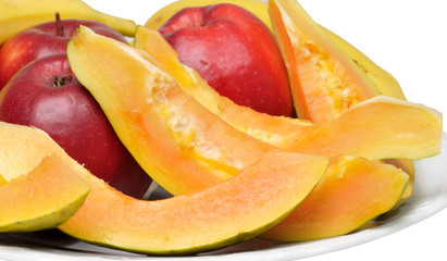 Fototapeta na wymiar Close-up view of mixed fruits