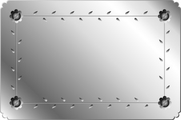 Elegant engraved metal plate