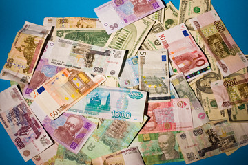 money series: different country money banknotes texture