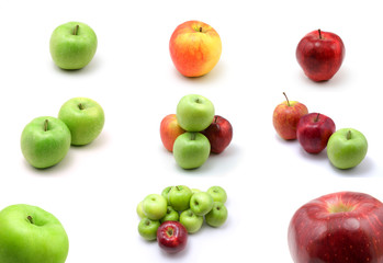 lage page apples on white background