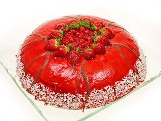 erdbeer mousse torte