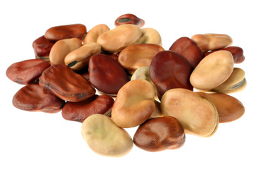 Brown dry bean isolated on white background