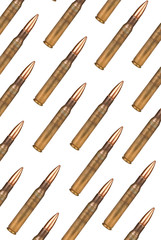 bullets over a white background