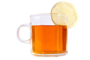 a cup of tea isolated on white