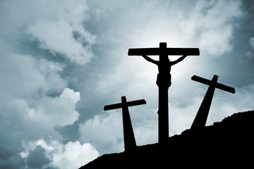 Jesus Christ crucified in Golgotha  