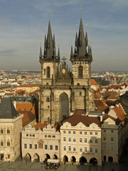 Fototapeta premium Vue sur Notre-Dame-de-Tyn, Prague