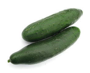 Cucumbers isolated on white background