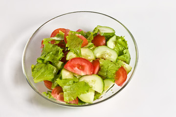 food series: healthy tomato and cucumber salad