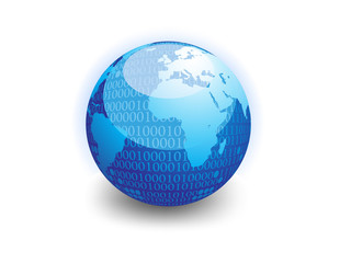 Binary Data Globe