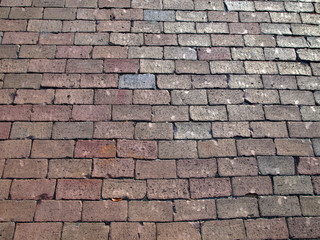 Horizontal brick street pattern