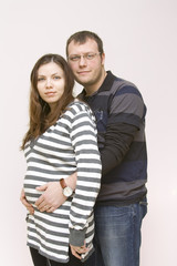 Picture of happy couple waiting fot a baby