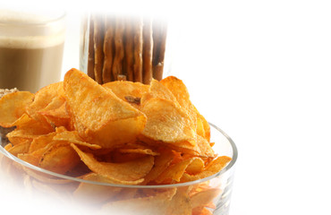 dessert with chips