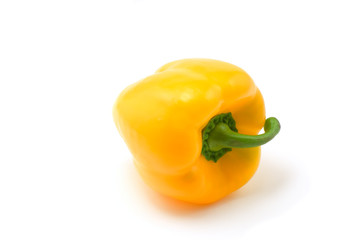 yellow papper on white background