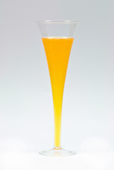 glass with orange drink