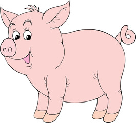 Pink piglet