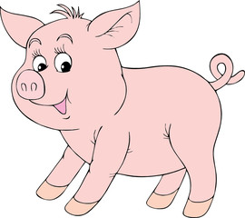 Pink piglet