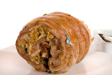 Roast Lamb with Mint Sauce