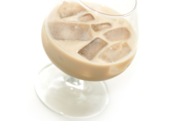 Irish cream in a glass