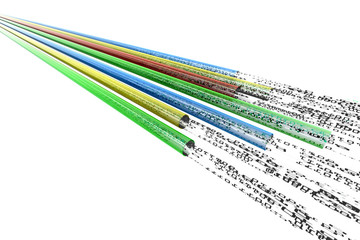 Optical wires data flow