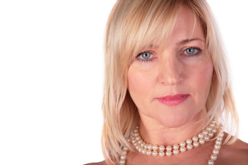 Naklejka premium Middleaged woman close-up