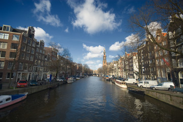 Fototapeta na wymiar Kanał w Amsterdamie