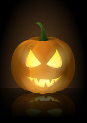 Jack'O Lantern dans la nuit (reflet)